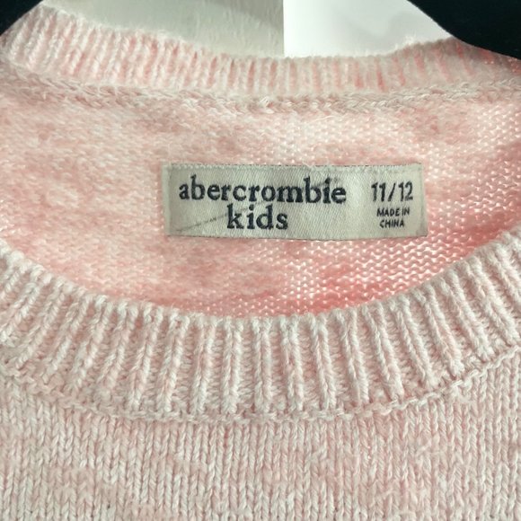 Abercrombie Kids size 11/12 Pink Sweater with tiger - Picture 3 of 4